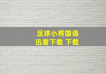 足球小将国语迅雷下载 下载